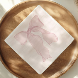 Elegante Roze Strik Verjaardag Servet