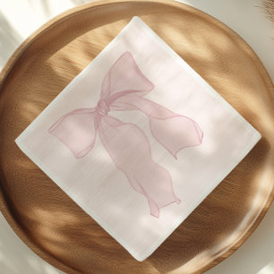Elegante Roze Strik Verjaardag  Servet