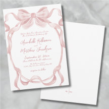 Elegante Roze Strik Whimsische Huwelijk