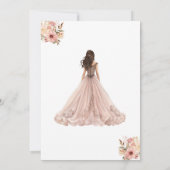 Elegante roze Sweet 16 Fancy jurken Kaart (Achterkant)