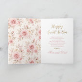 Elegante Roze Sweet 16 Kaart (Binnen)