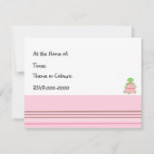 Elegante Roze Taart Bruidsfeest Uitnodiging (Achterkant)