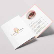 Elegante Roze Taart met Bloemen Bakkerij Brochure