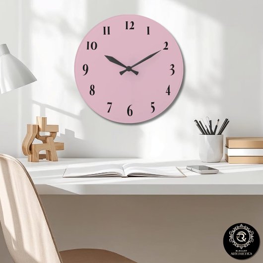 Elegante Roze Taupe Wandklok