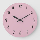 Elegante Roze Taupe Wandklok (Voorkant)