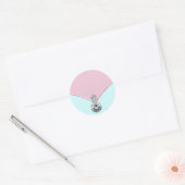 Elegante Roze Teal Blauwe Diamant Stickers (Envelop)