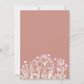 Elegante Roze Thee Uitnodiging (Achterkant)