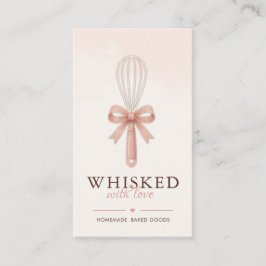Elegante Roze Thuisbakkerij QR Code  Visitekaartje