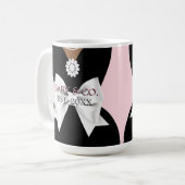 Elegante Roze Tiffany Etnische Zwangerschap Mama T Koffiemok (Voorkant links)