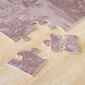 Elegante roze Toile de Jouy Franse Country Scene Legpuzzel (Zijkant)