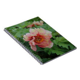Elegante roze toon pioen notitieboek