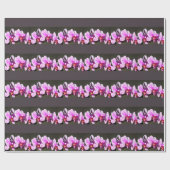 Elegante roze tropische bloemen orchideeën cadeaupapier (Vlak)