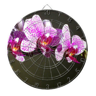 Elegante roze tropische bloemen orchideeën dartbord