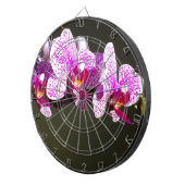 Elegante roze tropische bloemen orchideeën dartbord (Voorkant Rechts)