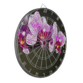Elegante roze tropische bloemen orchideeën dartbord (Voorkant Links)