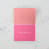 Elegante Roze Trouw Monogram Bedankkaart (Binnen)