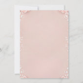 Elegante Roze Trouwkaart Save The Date (Achterkant)