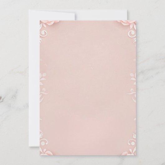 Elegante Roze Trouwkaart Save The Date (Achterkant)