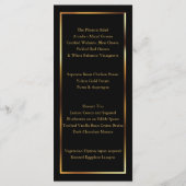 Elegante Roze Trouwrozen - Menu (Achterkant)