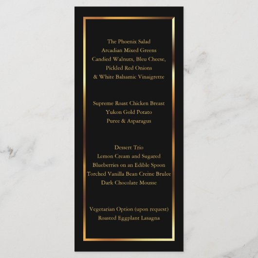 Elegante Roze Trouwrozen - Menu (Achterkant)