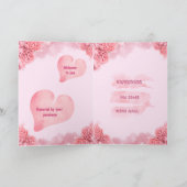 Elegante roze trouwuitnodiging (Binnen)