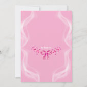 Elegante Roze Trouwuitnodiging Kaart (Achterkant)
