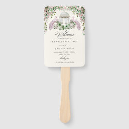 Elegante Roze Tuin Trouwprogramma Handwaaier