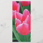 Elegante Roze Tulp Huwelijk Menu (Achterkant)