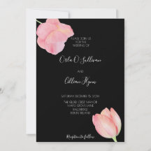 Elegante Roze tulp - minimalistische moderne trouw