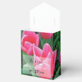 Elegante Roze Tulp Trouwfeest Bedankdoosjes (Geopend)