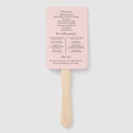 Elegante Roze Tulpen Boeket huwelijksprogramma Handwaaier