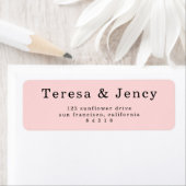 Elegante Roze Typografie Ontwerp Etiket (Insitu)