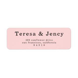 Elegante Roze Typografie Ontwerp Etiket