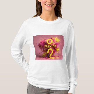 "Elegante roze typografie vrouwen lange mouw T-shi T-shirt