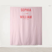 Elegante roze typografische banner wandkleed (Voorkant)