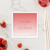 Elegante Roze Typografische Gradiënt Servet (Insitu)