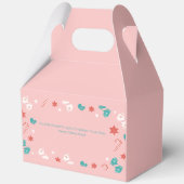Elegante roze vakantie geschenkdoos voor Kerstmis, Bedankdoosjes (Voorkant)