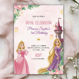 Elegante roze verjaardagsuitnodiging kaart