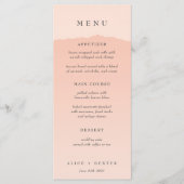 Elegante Roze Verlopen Trouwmenu Menu (Voorkant)