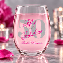 Elegante Roze Vijftigste Verjaardag