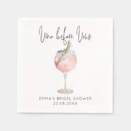 Elegante Roze Vino Before Vows Bruidsfeest Servet