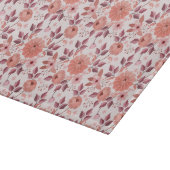 Elegante Roze Vintage Rozenbloemen Snijplank (Hoek)