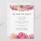 Elegante roze vintage trouwkaart kaart (Voorkant)