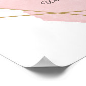 Elegante roze vleermuis Mitswa Welkom Poster (Hoek)