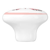 Elegante Roze Vlinder  Meisje Lade Knop (Zijkant)