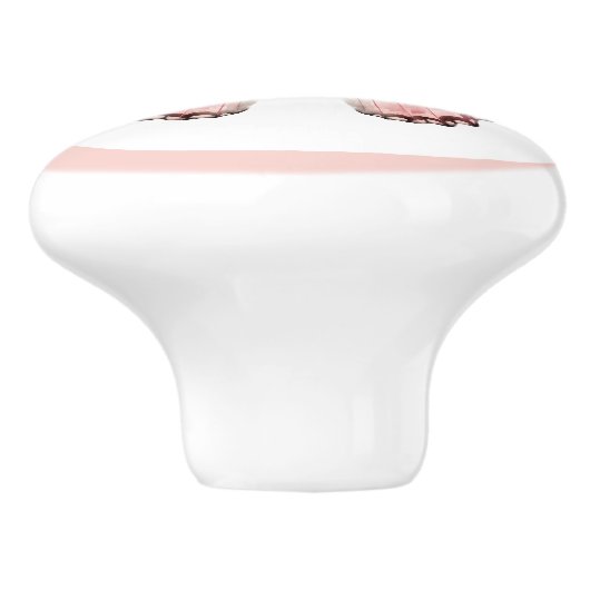 Elegante Roze Vlinder  Meisje Lade Knop (Zijkant)