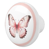 Elegante Roze Vlinder  Meisje Lade Knop (Rechts)