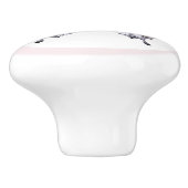 Elegante Roze Vlinder Meisje Lade Knop (Zijkant)