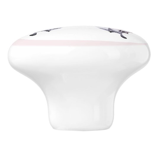 Elegante Roze Vlinder  Meisje Lade Knop (Zijkant)