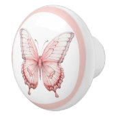 Elegante Roze Vlinder  Meisje Lade Knop (Rechts)